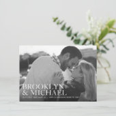 Save the Date Minimalistische Hochzeitsankündigung (Stehend Vorderseite)