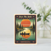 Save The Date | Minnesota Einladung Postkarte (Stehend Vorderseite)