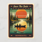 Save The Date | Minnesota Einladung Postkarte (Vorderseite)