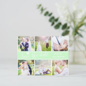 SAVE THE DATE Mint Green Wedding 6 FOTO Postkarte (Stehend Vorderseite)