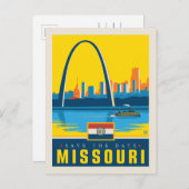 Save The Date | Missouri Einladungspostkarte (Vorne/Hinten)