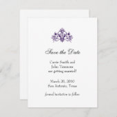 Save the Date mit Barockmotiv Einladung (Vorne/Hinten)