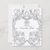 Save the Date mit Barockrahmen (Vorderseite)