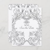 Save the Date mit Barockrahmen (Vorne/Hinten)