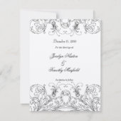 Save the Date mit Barockrahmen (Rückseite)