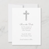 Save the Date mit Cross (Vorderseite)