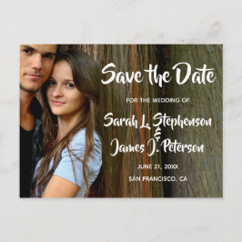 Save the Date mit dem Foto "Hintergrund" Ankündigungspostkarte