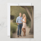 Save the Date mit dem Foto "Weiße Blume" (Rückseite)