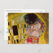 Save the Date mit dem Kuss von Gustav Klimt Ankündigungspostkarte (Vorne/Hinten)