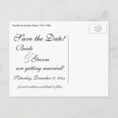 Save the Date mit dem Kuss von Gustav Klimt Ankündigungspostkarte (Rückseite)