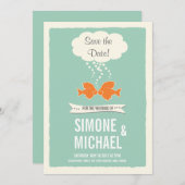 Save the Date mit dem Küssen von Fisch (Vorne/Hinten)