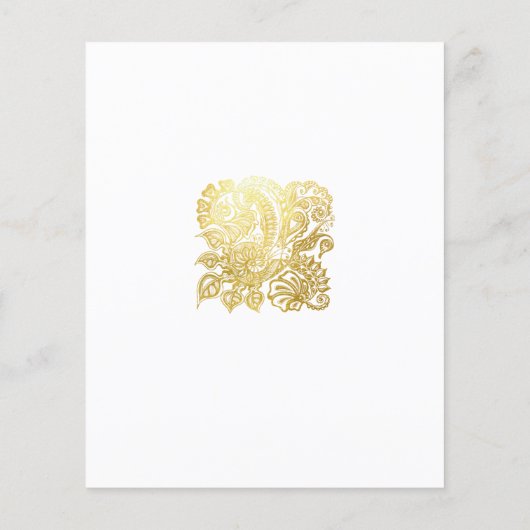 Save the Date mit den Blume für den Glitzer (Rückseite)