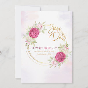 Save the Date mit der Ankündigung von Rose