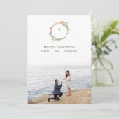 Save the Date mit der Blütenabbildung von Eggshell (Stehend Vorderseite)