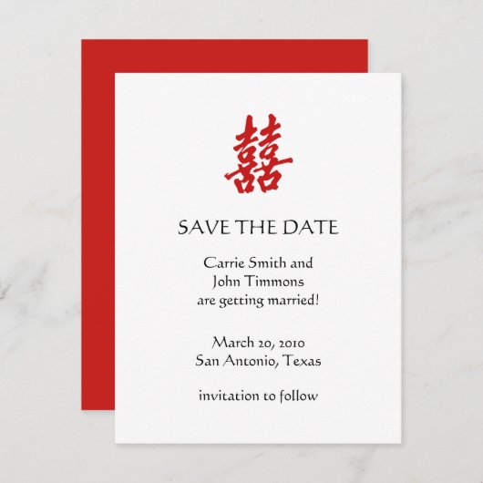 Save the Date mit doppeltem Glück (Vorne/Hinten)