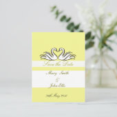 Save the Date mit einer Postkarte für Schwäne (Stehend Vorderseite)