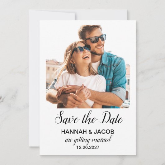 Save the Date mit Foto Ankündigung (Vorderseite)