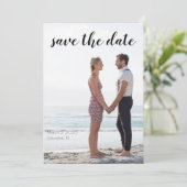Save the Date mit Foto Einladung (Stehend Vorderseite)