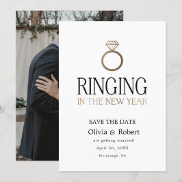 Save the Date mit Foto im Neuen Jahr Einladung