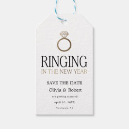 Save the Date mit Foto im Neuen Jahr Geschenkanhänger