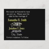 Save the Date mit Ihrem Foto Ankündigungspostkarte (Rückseite)