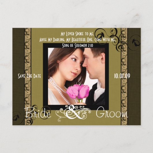 Save the Date mit Ihrem Foto Ankündigungspostkarte (Vorderseite)