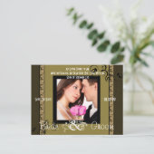 Save the Date mit Ihrem Foto Ankündigungspostkarte (Stehend Vorderseite)