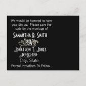 Save the Date mit Ihrem Foto Ankündigungspostkarte (Rückseite)