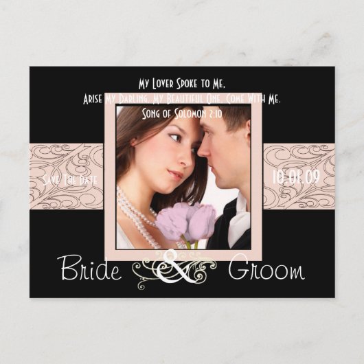 Save the Date mit Ihrem Foto Ankündigungspostkarte (Vorderseite)