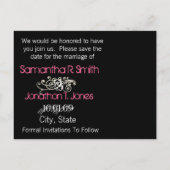 Save the Date mit Ihrem Foto Ankündigungspostkarte (Rückseite)