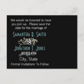 Save the Date mit Ihrem Foto Ankündigungspostkarte (Rückseite)