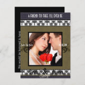 Save the Date mit Ihrem Foto Ankündigungspostkarte (Vorne/Hinten)