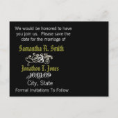 Save the Date mit Ihrem Foto Ankündigungspostkarte (Rückseite)