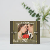 Save the Date mit Ihrem Foto Ankündigungspostkarte (Stehend Vorderseite)