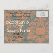 Save the Date mit Ihrem Foto Ankündigungspostkarte (Rückseite)