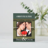 Save the Date mit Ihrem Foto Ankündigungspostkarte (Stehend Vorderseite)