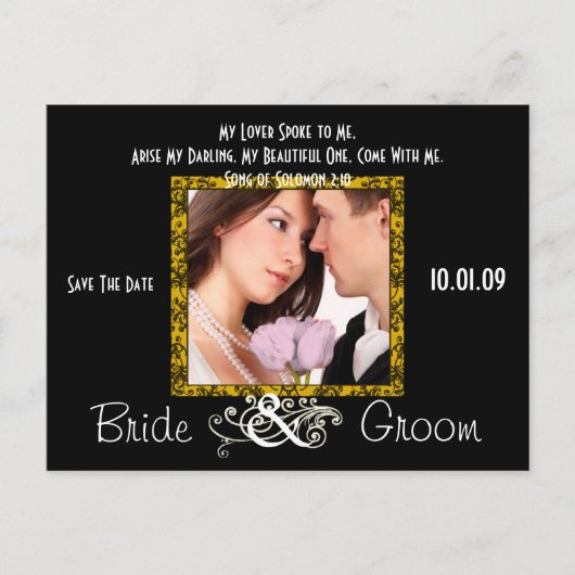 Save the Date mit Ihrem Foto Ankündigungspostkarte (Vorderseite)