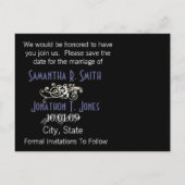 Save the Date mit Ihrem Foto Ankündigungspostkarte (Rückseite)