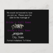 Save the Date mit Ihrem Foto Ankündigungspostkarte (Rückseite)