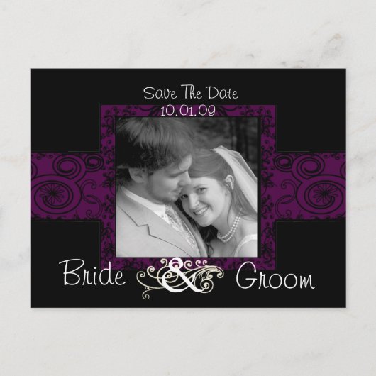 Save the Date mit Ihrem Foto Ankündigungspostkarte (Vorderseite)