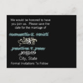 Save the Date mit Ihrem Foto Ankündigungspostkarte (Rückseite)