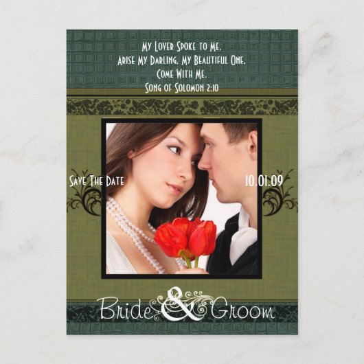 Save the Date mit Ihrem Foto Ankündigungspostkarte (Vorderseite)