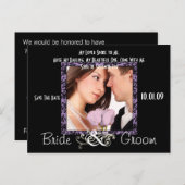 Save the Date mit Ihrem Foto Ankündigungspostkarte (Vorne/Hinten)