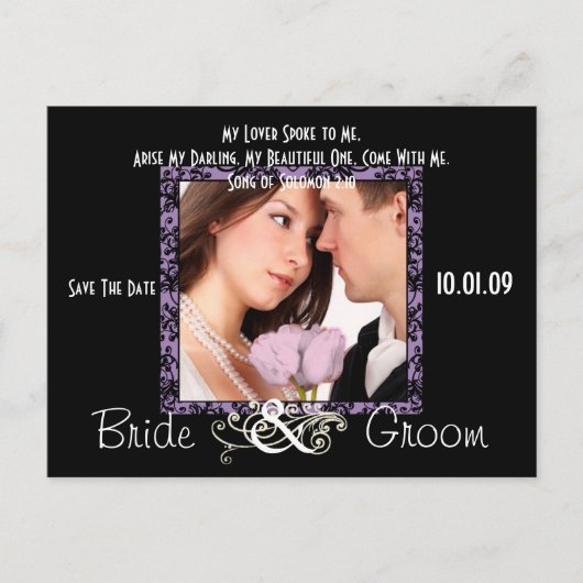 Save the Date mit Ihrem Foto Ankündigungspostkarte (Vorderseite)