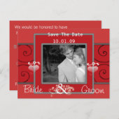 Save the Date mit Ihrem Foto Ankündigungspostkarte (Vorne/Hinten)