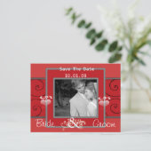 Save the Date mit Ihrem Foto Ankündigungspostkarte (Stehend Vorderseite)