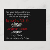 Save the Date mit Ihrem Foto Ankündigungspostkarte (Rückseite)