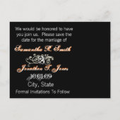 Save the Date mit Ihrem Foto Ankündigungspostkarte (Rückseite)