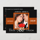 Save the Date mit Ihrem Foto Ankündigungspostkarte (Vorne/Hinten)