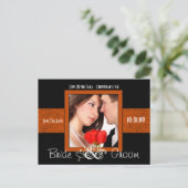 Save the Date mit Ihrem Foto Ankündigungspostkarte (Stehend Vorderseite)